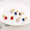 Wholesale Jewelry Cute Vacation Sparkly Titanium Steel Zircon 18K Gold Plated Inlay Jewelry Set