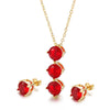 Wholesale Jewelry Cute Vacation Sparkly Titanium Steel Zircon 18K Gold Plated Inlay Jewelry Set
