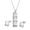 Wholesale Jewelry Cute Vacation Sparkly Titanium Steel Zircon 18K Gold Plated Inlay Jewelry Set