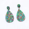 Cute Water Droplets Arylic Printing Women'S Drop Earrings 1 Pair