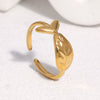 Cute Whale Open Ring For Women Gold Electroplated Stainless Steel Animal Design Jewelry