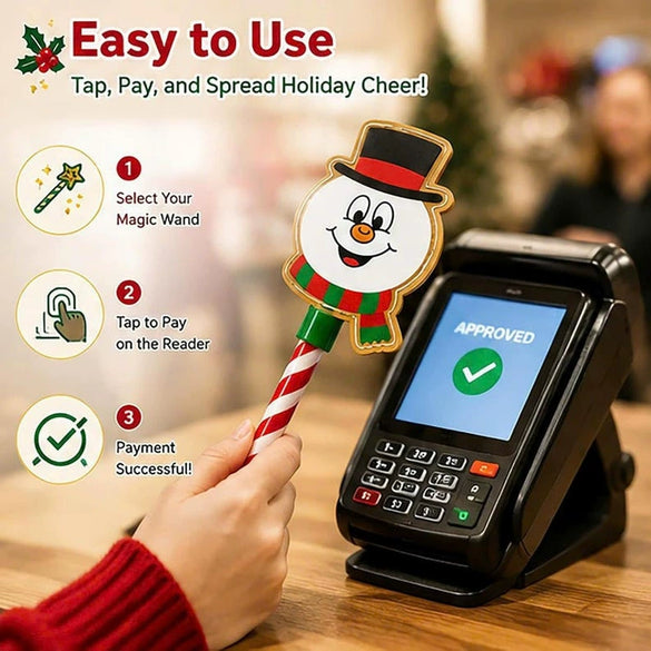 3D Printed Pla Christmas Magic Wand Credit Card Checkout Prop Cartoon Hanging Decoration