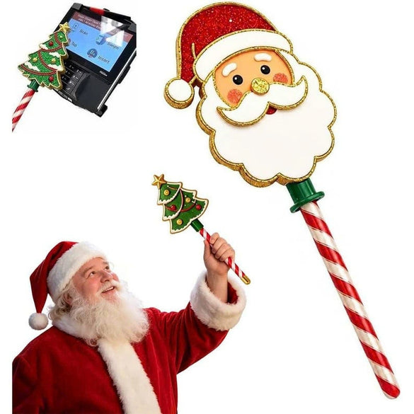 3D Printed Pla Christmas Magic Wand Credit Card Checkout Prop Cartoon Hanging Decoration