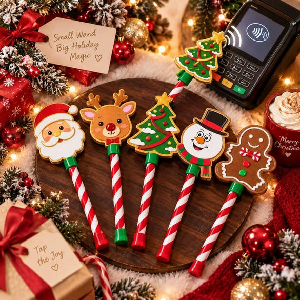 3D Printed Pla Christmas Magic Wand Credit Card Checkout Prop Cartoon Hanging Decoration