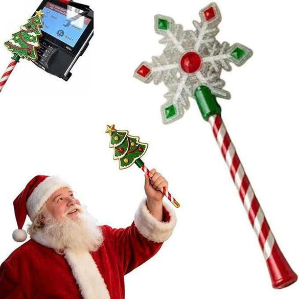 3D Printed Pla Christmas Magic Wand Credit Card Checkout Prop Cartoon Hanging Decoration
