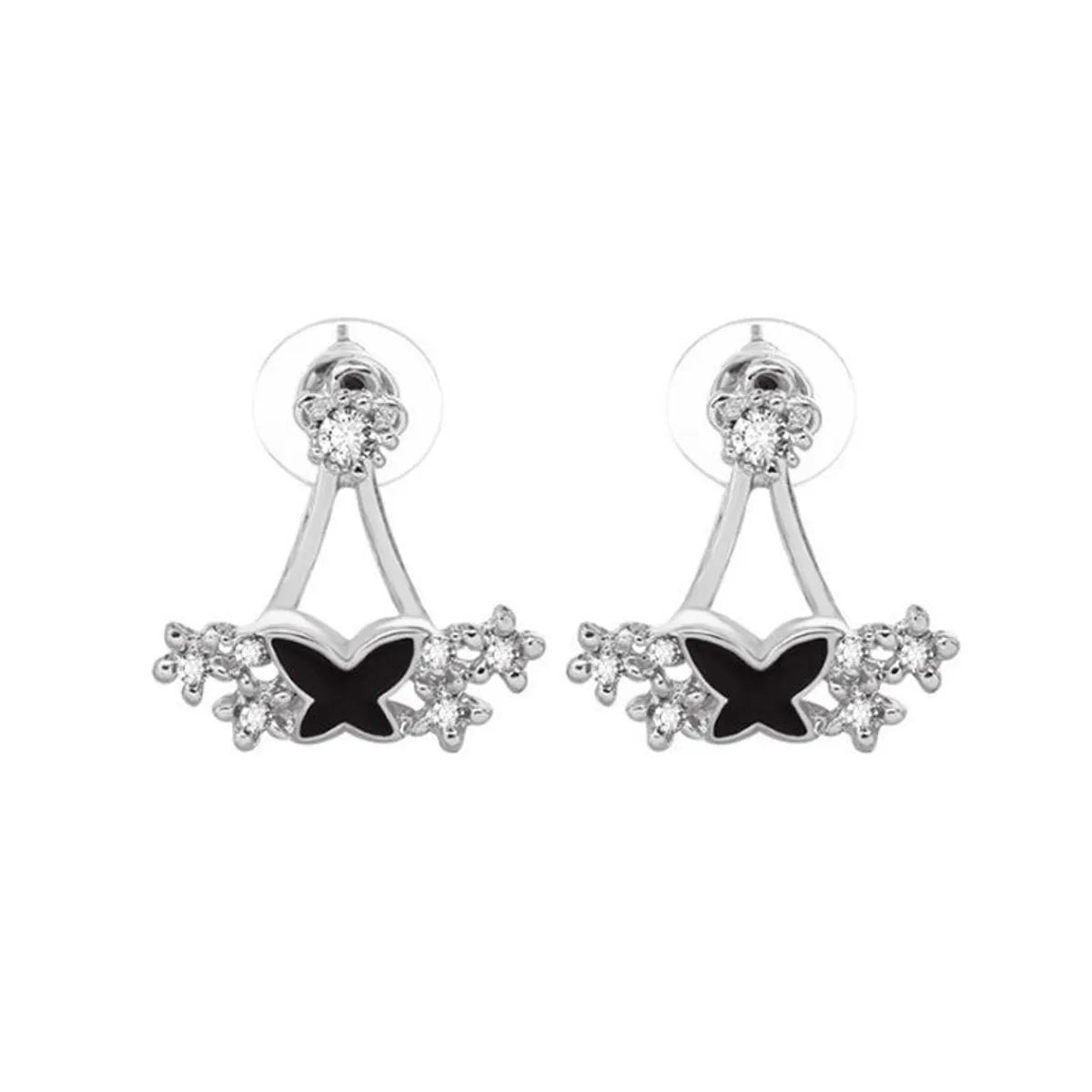 Geometric Plating Alloy Artificial Gemstones Earrings