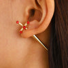Dark Punk Alloy Cross Sword Geometric Exaggerated Retro Personality Earrings For Women