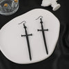 Dark Punk Alloy Cross Sword Geometric Exaggerated Retro Personality Earrings For Women