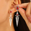 Dark Punk Alloy Cross Sword Geometric Exaggerated Retro Personality Earrings For Women