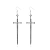 Dark Punk Alloy Cross Sword Geometric Exaggerated Retro Personality Earrings For Women