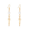 Dark Punk Alloy Cross Sword Geometric Exaggerated Retro Personality Earrings For Women