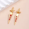 Dark Punk Alloy Cross Sword Geometric Exaggerated Retro Personality Earrings For Women