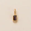 December Birthstone Pendant With Movable Buckle Copper Geometric Electroplated Diy Simple Pendant