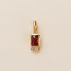 December Birthstone Pendant With Movable Buckle Copper Geometric Electroplated Diy Simple Pendant