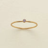 December Birthstone Ring Stainless Steel Geometric Electroplating Women's