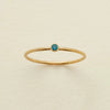 December Birthstone Ring Stainless Steel Geometric Electroplating Women's
