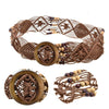 Decorative Belt Wax Rope Wooden Beads Hollow Hand Beaded Woven Clothing Accessories