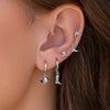 Denim Boots Hat Pendant Earrings Copper Geometric 18K Real Gold Plating Electroplated For Women