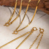 Denim Pendant Necklace Titanium Steel Electroplated 18K Gold Color Fruit Love Sun Style