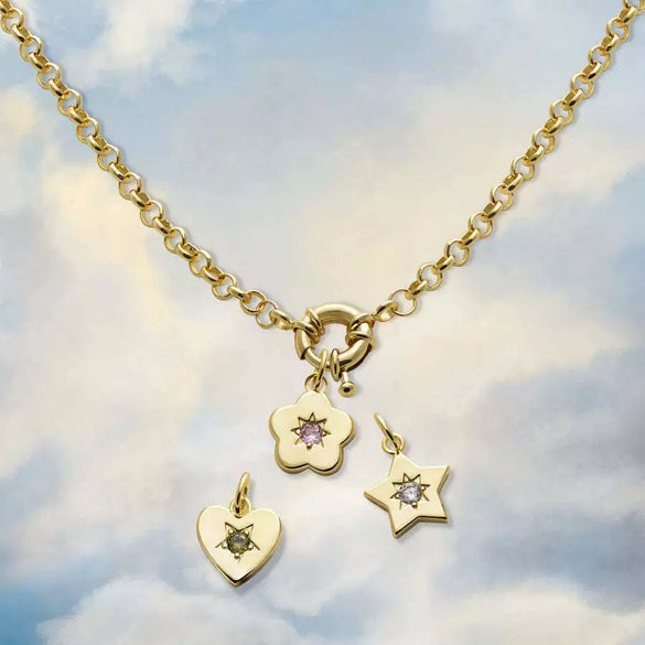 Detachable Accessories Kaleidoscope Heart Star Elements 225 Silver Titanium Steel Electroplated Unisex