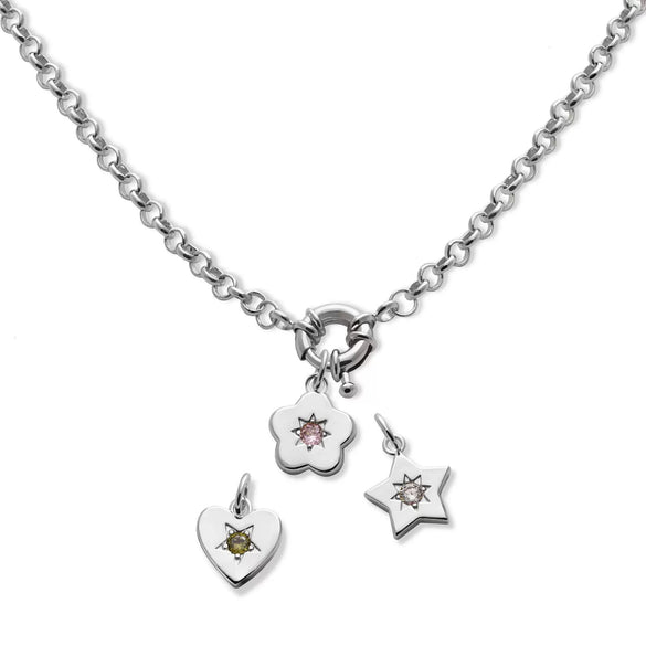 Detachable Accessories Kaleidoscope Heart Star Elements 225 Silver Titanium Steel Electroplated Unisex