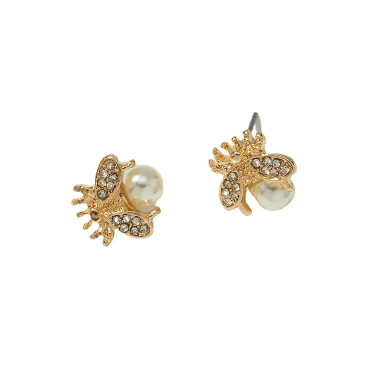 Fashion Plating Alloy Artificial Gemstones Earrings