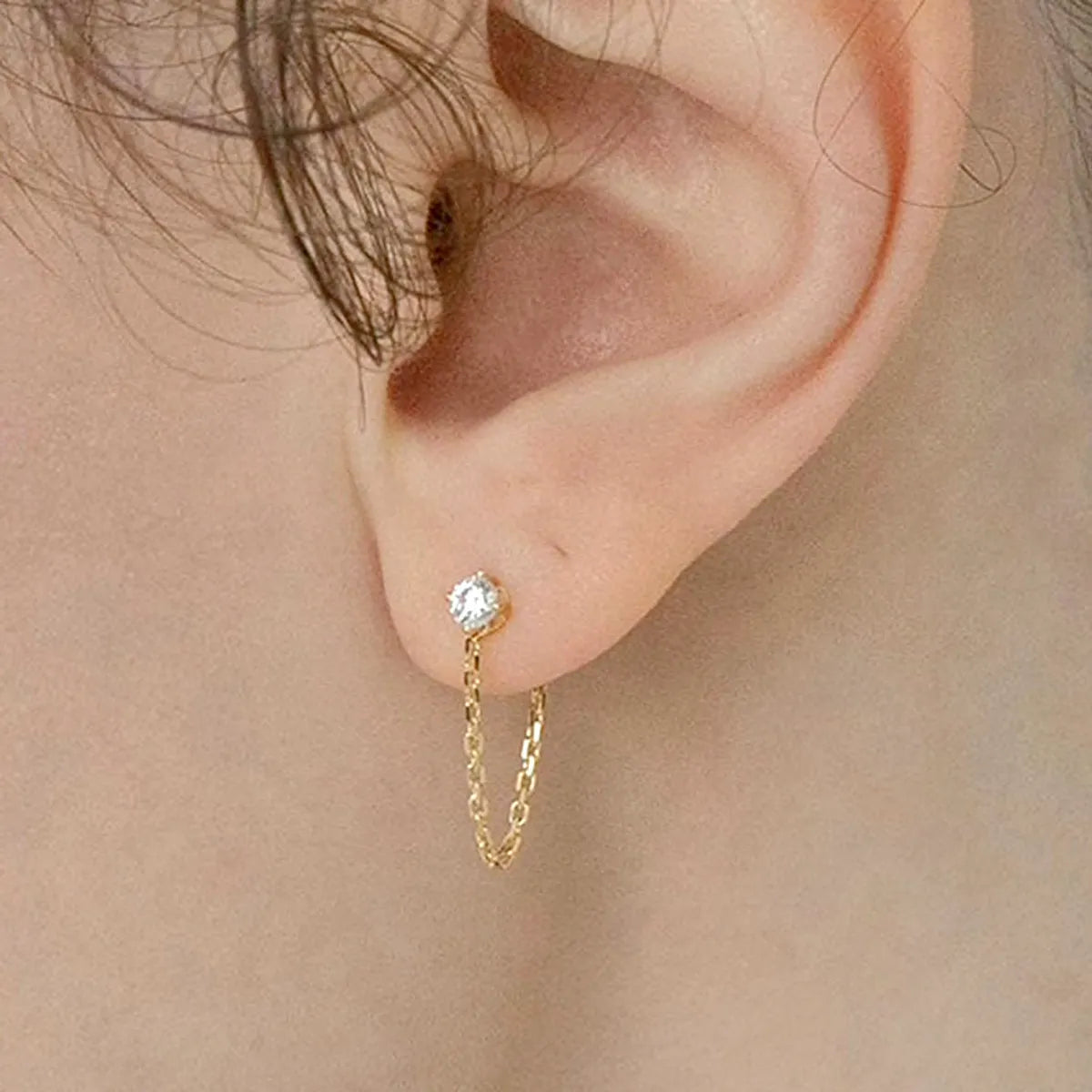 Diamond Chain Earrings Hot Selling Creative Simple Retro Temperament Design Earrings