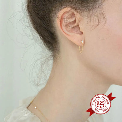 Diamond Chain Earrings Hot Selling Creative Simple Retro Temperament Design Earrings