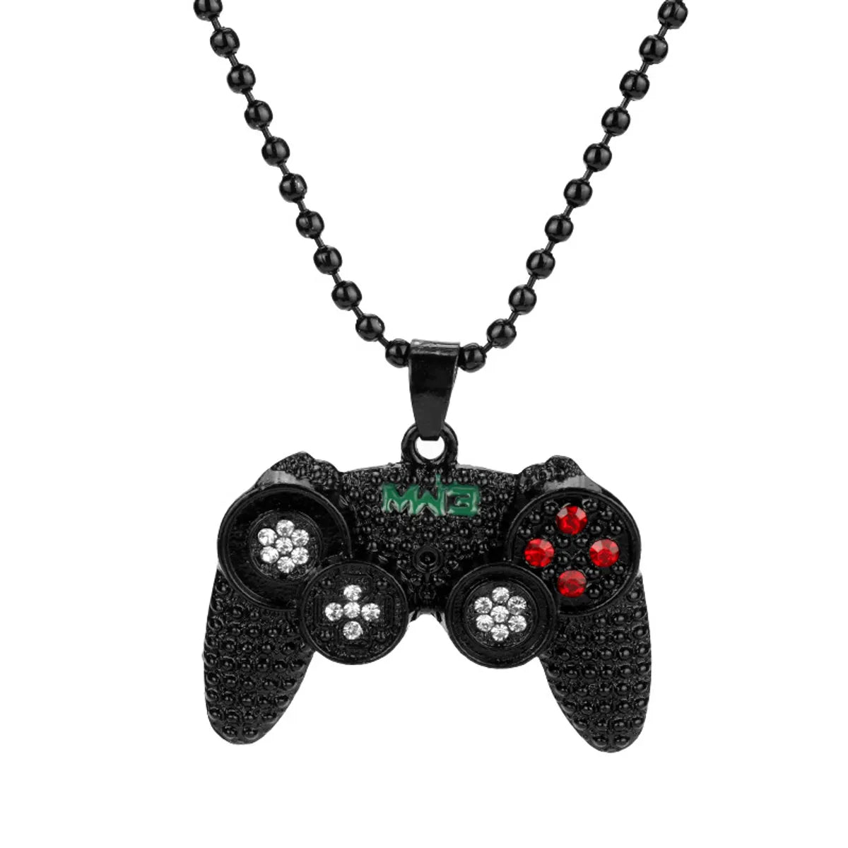 Diamond-Embedded Game Machine Handle Necklace Childhood Memory Necklace Ornament Hip-Hop Hipster Men'S Ornament Wholesale