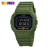 Digital Electronic Watch Plastic Geometric Style Round Shockproof Outdoor Sports Watch For Men