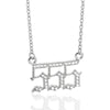 Digital Necklace With Angel Pattern Copper Pendant And O Chain Electroplated For Men And Women Couple