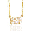 Digital Necklace With Angel Pattern Copper Pendant And O Chain Electroplated For Men And Women Couple