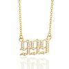 Digital Necklace With Angel Pattern Copper Pendant And O Chain Electroplated For Men And Women Couple