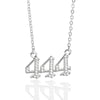 Digital Necklace With Angel Pattern Copper Pendant And O Chain Electroplated For Men And Women Couple