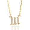 Digital Necklace With Angel Pattern Copper Pendant And O Chain Electroplated For Men And Women Couple
