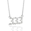 Digital Necklace With Angel Pattern Copper Pendant And O Chain Electroplated For Men And Women Couple