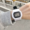 Digital Watch Plastic And Silicone Unicorn Luminous Square For Kids And Girls