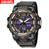 Digital Watch Plastic Pu Organic Glass Mirror Round Dial Sports Style For Middle School Students