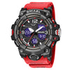 Digital Watch Plastic Pu Organic Glass Mirror Round Dial Sports Style For Middle School Students