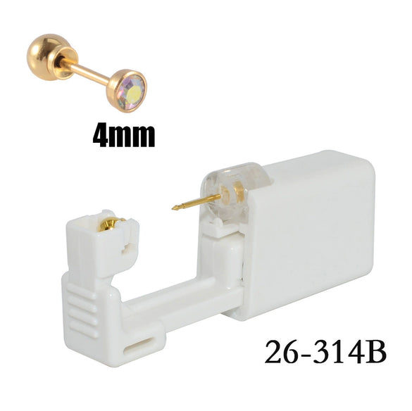 Disposable Ear Piercing Device 316L Stainless Steel Geometric Style Electroplated Unisex