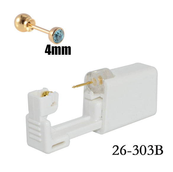 Disposable Ear Piercing Device 316L Stainless Steel Geometric Style Electroplated Unisex