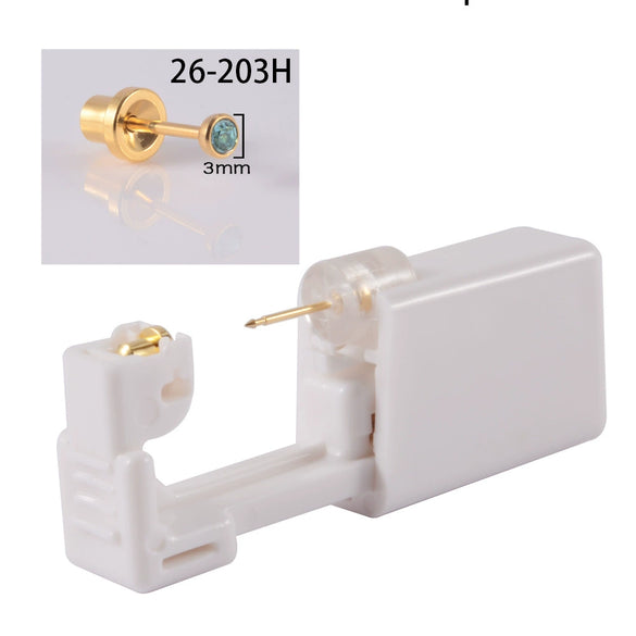 Disposable Ear Piercing Device 316L Stainless Steel Semicircle Diamond Low Pain Puncture Tool