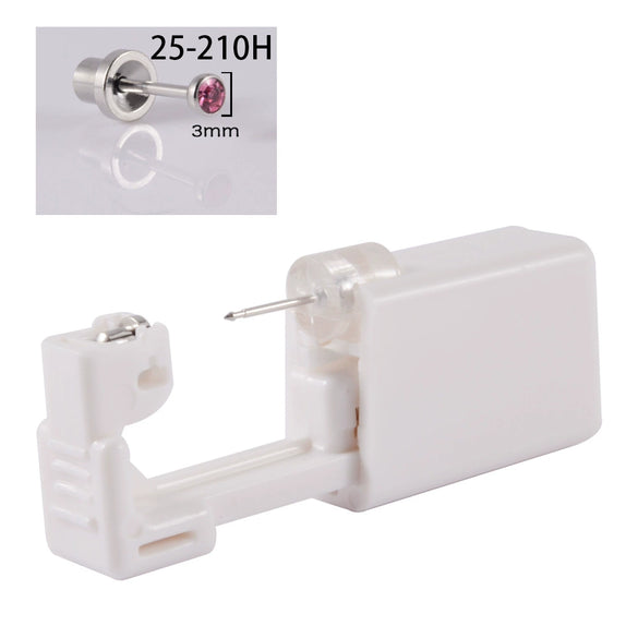 Disposable Ear Piercing Device 316L Stainless Steel Semicircle Diamond Low Pain Puncture Tool