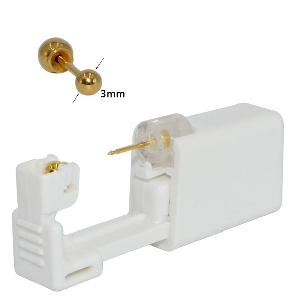Disposable Ear Piercing Tool Buckle Ear Piercing Device Gold Plated 316L Stainless Steel Geometric Style Ear Stud