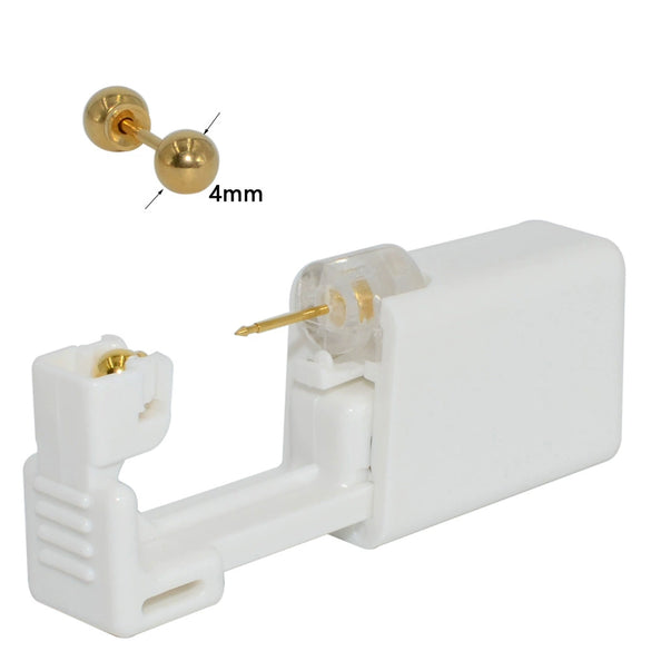 Disposable Ear Piercing Tool Buckle Ear Piercing Device Gold Plated 316L Stainless Steel Geometric Style Ear Stud