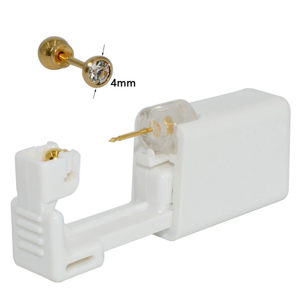 Disposable Ear Piercing Tool Buckle Ear Piercing Device Gold Plated 316L Stainless Steel Geometric Style Ear Stud