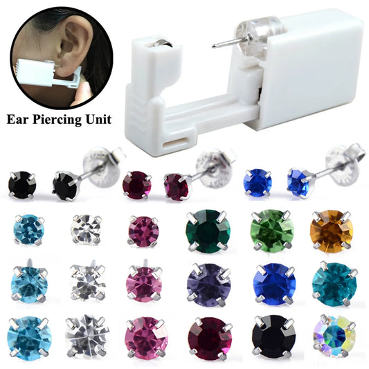 Classic Style Geometric 316 Stainless Steel  Artificial Gemstones Plating Artificial Gemstones Unisex Earrings Ear Studs