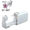 Disposable Lowpain Ear Piercing Gun 316L Stainless Steel Flower Ear Stud Simple Style Unisex