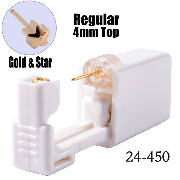 Disposable Lowpain Ear Piercing Gun 316L Stainless Steel Geometric Electroplated Ear Piercing Tool