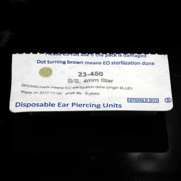 Disposable Lowpain Ear Piercing Gun 316L Stainless Steel Geometric Electroplated Ear Piercing Tool